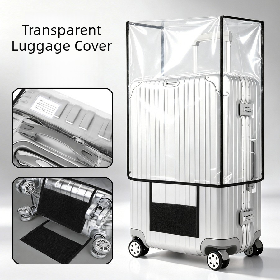Sarung Koper PVC Transparan un - Luggage Protective Cover Transparent ulasan dan harga
