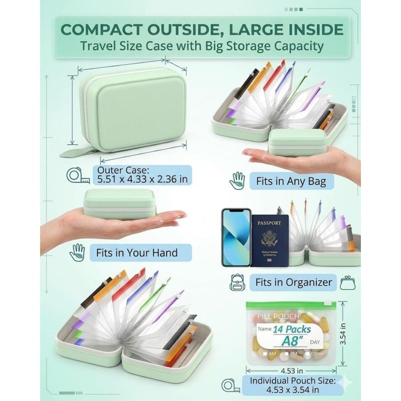 7/14 Kotak Penyimpanan Obat Mi - Handbags ulasan dan harga