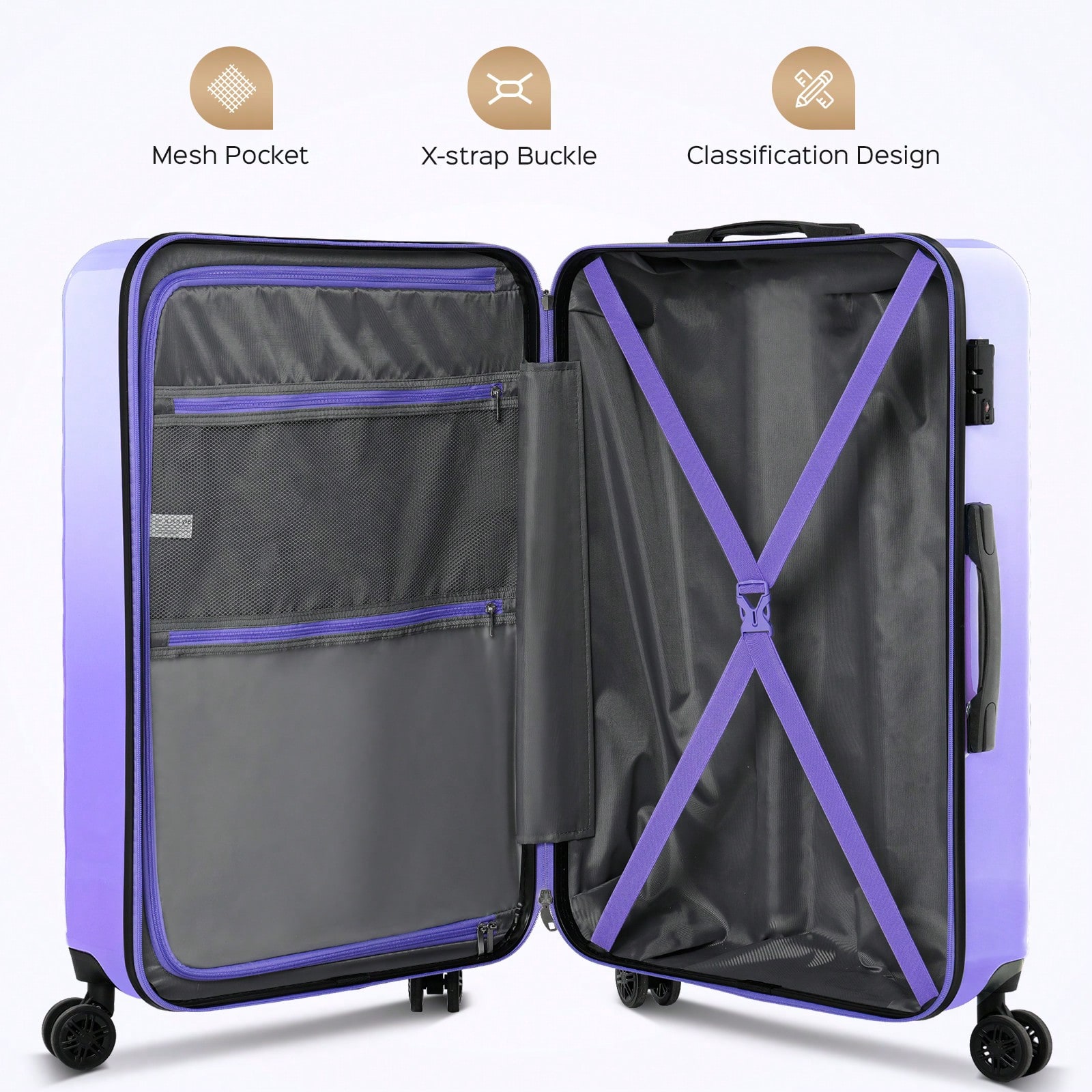 Set Koper Keras 20/28 Inci unt - Spinner Wheel Rolling Suitcase 20 Inch ulasan dan harga