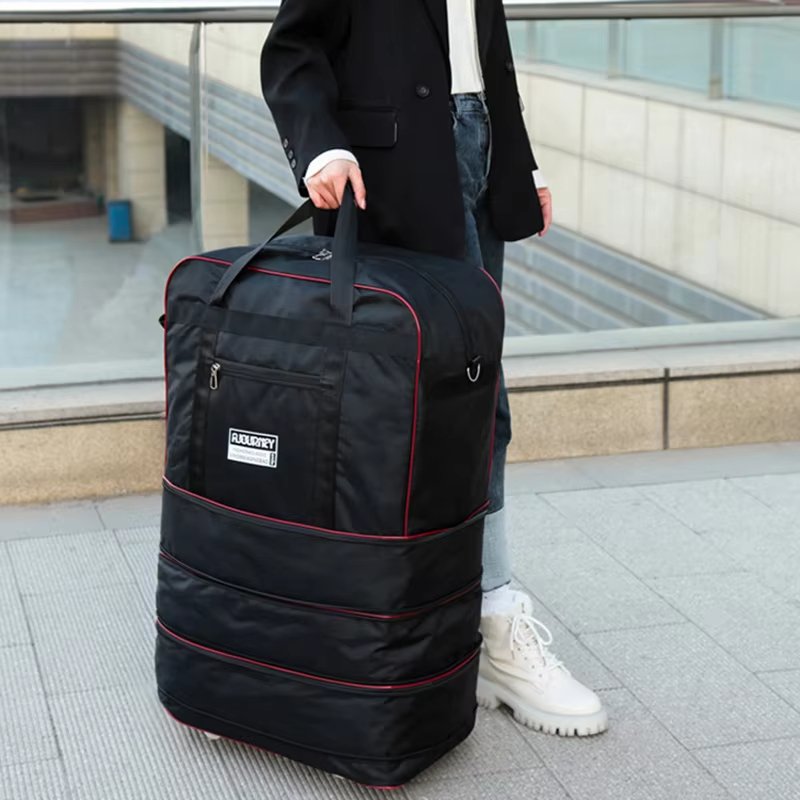 Tas Travel Beroda Lipat Unisex - Foldable Rolling Luggage Bag ulasan dan harga